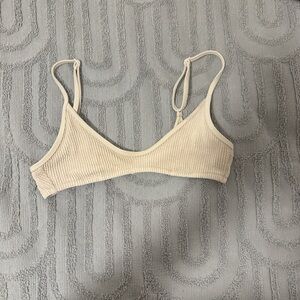 Aerie Cream Seamless Swim Bra